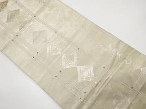 アンティーク　縞に菱模様織り出し袋帯（材料）